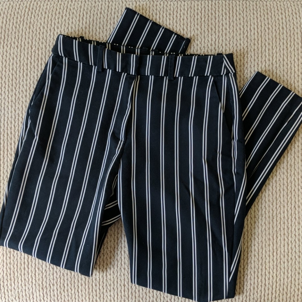 H&M Navy/White Striped Pants
